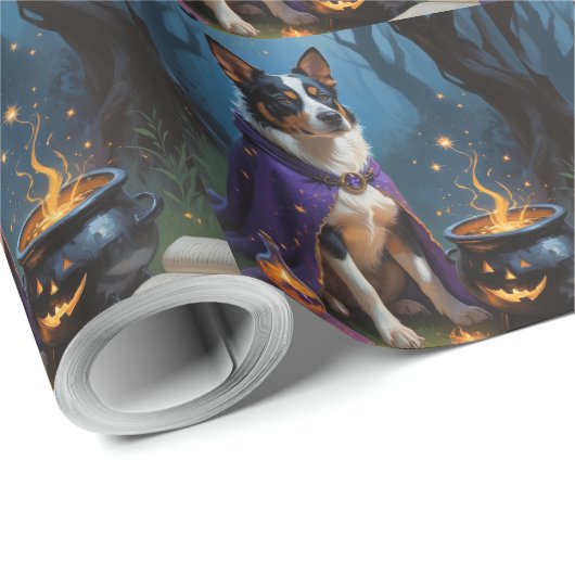 Australisch vee grillige Halloween schilderij Cadeaupapier (Rol Hoek)