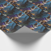 Australisch vee grillige Halloween schilderij Cadeaupapier (Hoek)