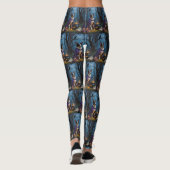 Australisch vee grillige Halloween schilderij Leggings (Achterkant)