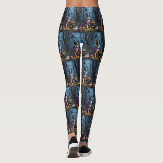 Australisch vee grillige Halloween schilderij Leggings (Achterkant)