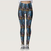 Australisch vee grillige Halloween schilderij Leggings (Voorkant)
