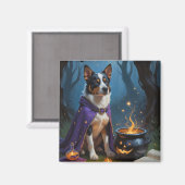 Australisch vee grillige Halloween schilderij Magneet (Voorkant / Achterkant)