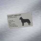 Australisch vee hond blauw heler silhouet visitekaartje magneet (Voorbeeld)