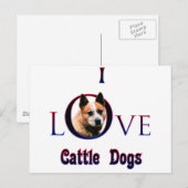 Australisch vee hond ik hou briefkaart (Voorkant / Achterkant)