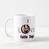 Australisch vee hond ik hou koffiemok (Links)