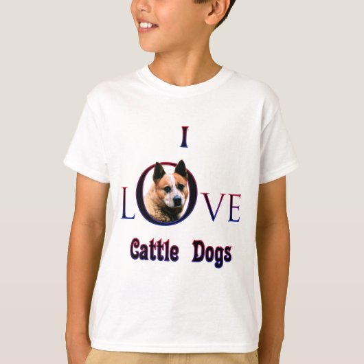 Australisch vee hond ik hou t-shirt (Voorkant)