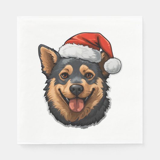 Australisch vee hond Kerstmis Design Servet (Voorkant)