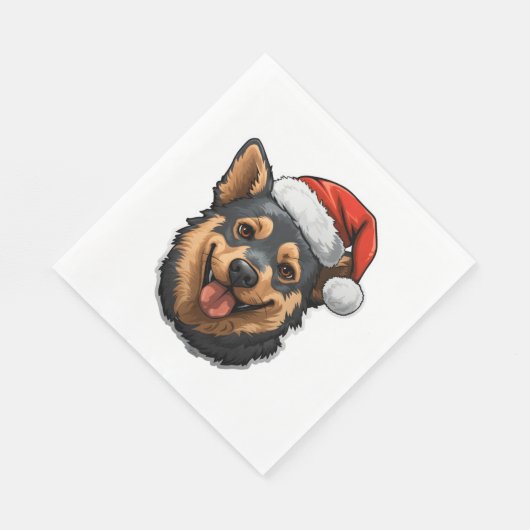 Australisch vee hond Kerstmis Design Servet (Hoek)