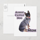 Australisch vee hond mam 4 briefkaart (Voorkant / Achterkant)