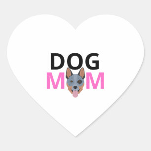 Australisch vee hond moeder Premium 1 Hart Sticker