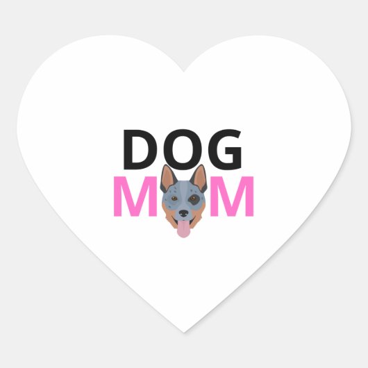 Australisch vee hond moeder Premium 1 Hart Sticker (Voorkant)