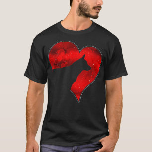 Australisch vee hond rood hart liefde t-shirt