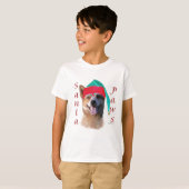 Australisch vee hond Santa Paws T-shirt (Voorkant volledig)