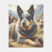 Australisch vee hond schilderen Fleece Deken (Voorkant)