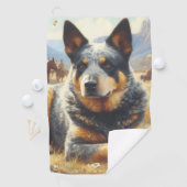  Australisch vee hond schilderen Golfhanddoek (Insitu)