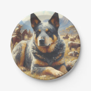  Australisch vee hond schilderen Papieren Bordje