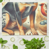 Australisch vee hond schilderen Theedoek (Gevouwen)