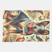 Australisch vee hond schilderen Theedoek (Horizontaal)