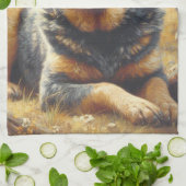 Australisch vee hond schilderen Theedoek (Gevouwen)