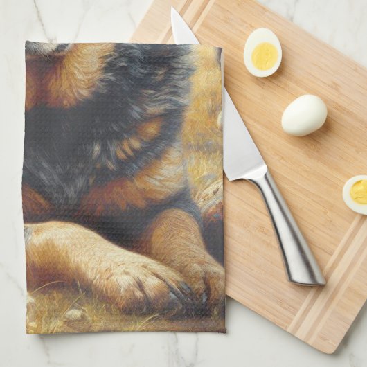Australisch vee hond schilderen Theedoek (Quarter Fold)