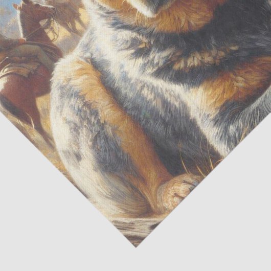  Australisch vee hond schilderen Tissuepapier (Detail)