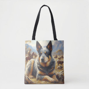  Australisch vee hond schilderen Tote Bag