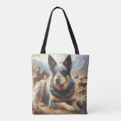 Australisch vee hond schilderen Tote Bag (Achterkant)
