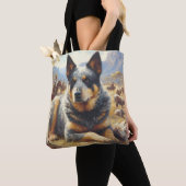 Australisch vee hond schilderen Tote Bag (Dichtbij)