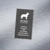 Australisch vee hond silhouet verticaal visitekaartje magneet (Voorbeeld)