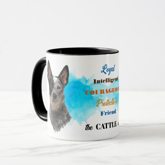 Australisch vee hond trouwe vriend mok (Voorkant links)