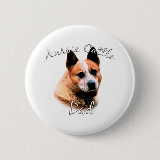 Australisch vee hond vader 2 ronde button 5,7 cm (Voorkant)