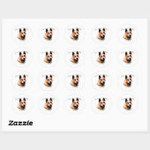 Australisch vee hond vader 2 ronde sticker (Vel)