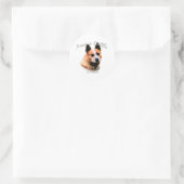 Australisch vee hond vader 2 ronde sticker (Tas)