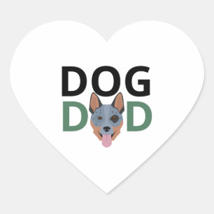Australisch vee hond vader Premium 2 Hart Sticker