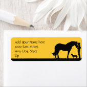 Australisch vee hond zonsondergang silhouet etiket (Insitu)