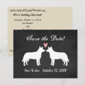 Australisch vee honden bruiloft Save the Date Aankondigingskaart (Voorkant / Achterkant)