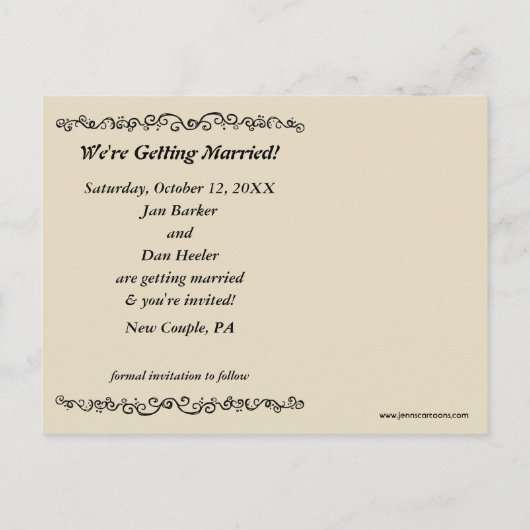 Australisch vee honden bruiloft Save the Date Aankondigingskaart (Achterkant)