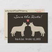 Australisch vee honden bruiloft Save the Date Aankondigingskaart (Voorkant / Achterkant)