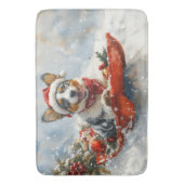 Australisch vee in slee laat het sneeuwen Kerstmis Badmat (Voorkant Verticaal)