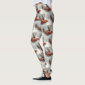 Australisch vee in slee laat het sneeuwen Kerstmis Leggings (Links)