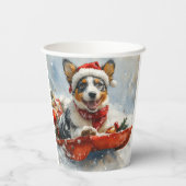 Australisch vee in slee laat het sneeuwen Kerstmis Papieren Bekers (Achterkant)