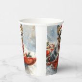 Australisch vee in slee laat het sneeuwen Kerstmis Papieren Bekers (Rechts)