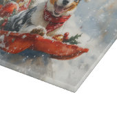 Australisch vee in slee laat het sneeuwen Kerstmis Snijplank (Hoek)