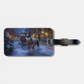 Australisch vee Kerstmis Feestelijk Seizoen Bagagelabel (Achterkant horizontaal)