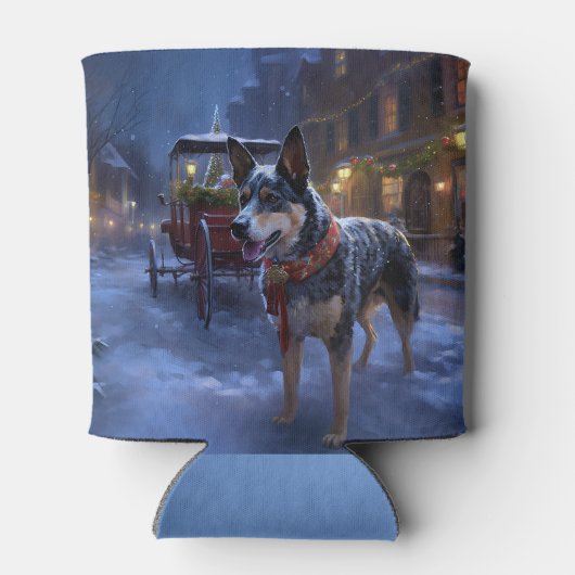 Australisch vee Kerstmis Feestelijk Seizoen Blikjeskoeler (Achterkant)