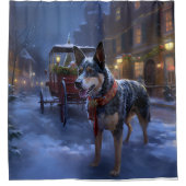 Australisch vee Kerstmis Feestelijk Seizoen Douchegordijn (Voorkant)