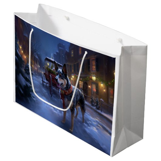 Australisch vee Kerstmis Feestelijk Seizoen Groot Cadeauzakje (Voorkant Gekanteld)