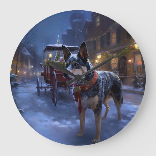 Australisch vee Kerstmis Feestelijk Seizoen Grote Klok (Voorkant)