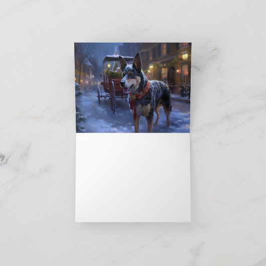 Australisch vee Kerstmis Feestelijk Seizoen Kaart (Binnen)