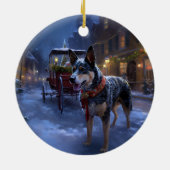 Australisch vee Kerstmis Feestelijk Seizoen Keramisch Ornament (Achterkant)